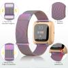 Amzpas Metal Band Compatible with Fitbit Versa 2 Bands / Fitbit Versa Bands for Women Men, Adjustable Stainless Steel Mesh Loop Magnetic Replacement Strap for Fitbit Versa 2 / Fitbit Versa / Versa view 3