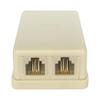 NECABLES Phone Jack Surface Mount Dual Port for 2 Phone Line Telephone Jack Box 8 Screw Terminals to 2 RJ11 6P4C Female Ivory view 4
