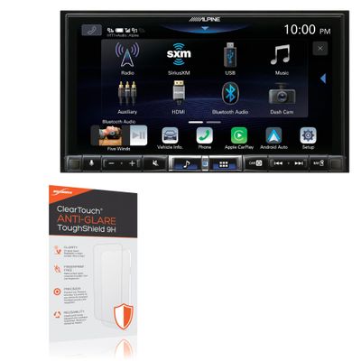 BoxWave Screen Protector Compatible with Alpine ILX-507 - ClearTouch Anti-Glare ToughShield 9H (2-Pack), Anti-Glare 9H Tough Flexible Film Screen Protector