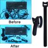 100pcs Reusable Cable Ties - Hook and Loop Cable Straps for Wire Management - 6 Inch Adjustable Cord Organizer & Wire Ties for Electronics, PC, Home Office & Garden - Black Fastening Wraps view 3