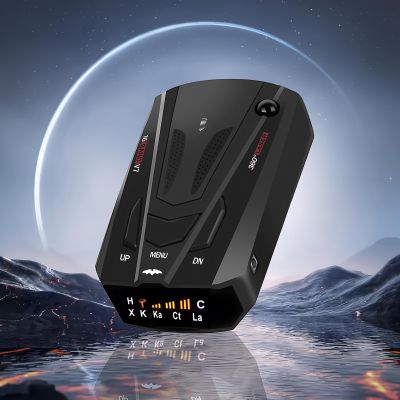 New Radar Detector for Cars with Voice Speed Prompt, 360  DetectionVehicle Speed Alarm System, Led Display,City/Highway Mode, Gifts for Husbands,Boyfriends x5, black, RAV10Q