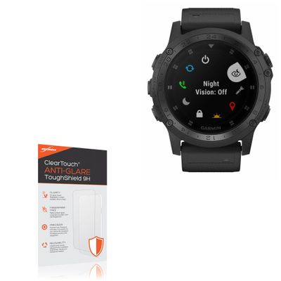 BoxWave Screen Protector Compatible with Garmin Tactix Charlie - ClearTouch Anti-Glare ToughShield 9H (2-Pack), Anti-Glare 9H Tough Flexible Film Screen Protector