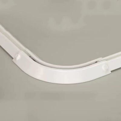 NILZA 10FT/3M Ceiling Track Self Adhesive Ceiling Curtain Track, Curtain Rail System with Accessories Curtain Track Set Ceiling Mount Track Set for Curtains (Color : White, Size : 90 Corner)