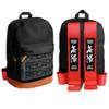 W-POWER JDM Bride Recaro Racing Laptop Travel Backpack Brown Bottom with Adjustable Harness Straps (MUGEN-Red Strap) view 1