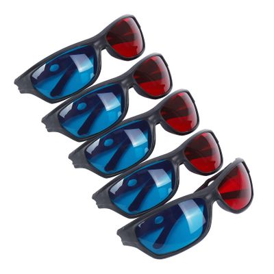 Srutueo 5X Red and Blue Anaglyph Dimensional 3D Vision Glasses for TV Movie Game DVD, 014836