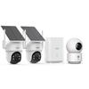 AOSU Security Cameras Outdoor Wireless, 2 Cam-Kit, No Subscription 2K Security Camera Indoor, Baby Monitor Pet Camera 360-Degree for Home Security view 1