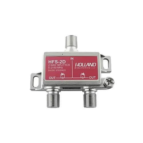 QualConnect 2 Ghz Coaxial Cable Splitter High Frequency Satellite/Broadband 1 x F-Pin Female Input & Output DC Passing on All Ports