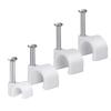 Cable Wire Clips 4mm 6mm 8mm 10mm Cable Management RG6 RG59 CAT5 CAT6 RJ45 Electrical Ethernet Dish TV Speaker Wire Cord Tie Holder Single Coaxial Nail Clamps (Pack of 400) view 1