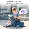 Candy Bila Kids Headphones, Wired Headphones for Kids Over Ear with Microphone, 85/94dB Volume Limiter Headphone for Girls Boys, Foldable Headphone for Learning & Entertainment, Gradient Deep Purple view 3