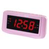 HANNLOMAX HX-117CR Alarm Clock Radio, PLL AM/FM Radio, 1.2" Red LED Display, Dual Alarm, Alarm Wake Up to Radio or Buzzer (Pink) view 1