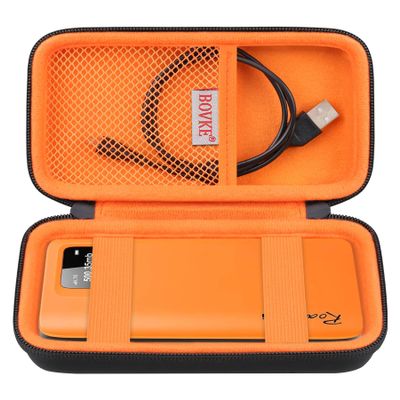 BOVKE Travel Case for RoamWiFi 4G LTE Mobile Hotspot, Worldwide Portable High Speed Hotspot Holder with Mesh Pocket for Charging Cables, Black