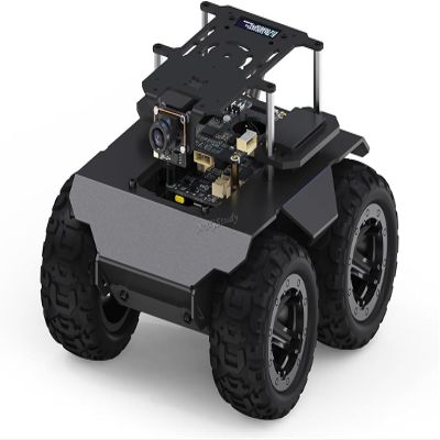 RaspRover Open-Source 4WD AI Robot Compatible with Raspberry Pi 5 with Dual Controllers and Computer Vision, PI5-4GB NOT Included @XYGStudy (RaspRover PI5 AI Kit Acce)