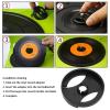2PCS 45 RPM Turntable Adapter for 7 Inch Vinyl Record Centre-Hole Adapter Turntable Phonograph Diameter 38mm Thickness 6.8mm Center Hole Distance 7mm Black view 2