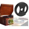 2PCS 45 RPM Turntable Adapter for 7 Inch Vinyl Record Centre-Hole Adapter Turntable Phonograph Diameter 38mm Thickness 6.8mm Center Hole Distance 7mm Black view 3