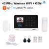 Matybobe WiFi GSM Home Alarm Security System, 2.4in LCD Wireless DIY Smart Home Burglar Security Alarm System 16 Piece Kit, Compatible with Alexa Google Home Voice Control for Home Security view 2