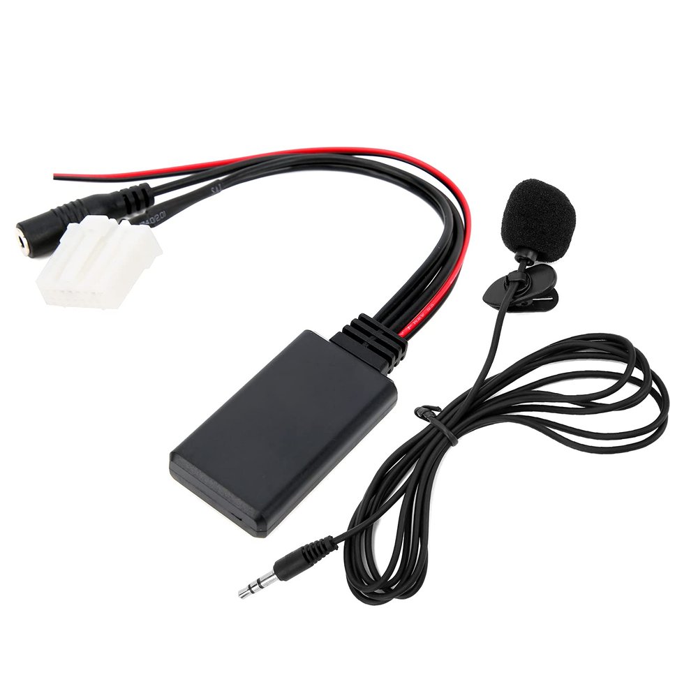 Car Audio Music Adapter, Microphone Adapter Auxiliary Audio Wire Bluetooth 5.0 Clear Sound Stable Connection Replacement for 2 3 5 6 MX5 RX8 Music Player