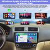 8Core 6G+128GWireless Apple Carplay & Android Auto Car Stereo for Honda Accord 2003 2004 2005 2006 2007,10.1" IPS 1280*720 Touchscreen Car Radio with Bluetooth 5.0/GPS/SWC/FM&RDS+Backup Camera+MIC view 3