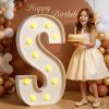 Tongjoy Marquee Letters 4 Feet Tall 4FT Large Light Up Letters S for Birthday Wedding Engagement Party Decorations Will You Marry Me Sign Yard Pre-Cut Foam Board view 1