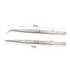 NOLITOY 2pcs Professional Steel Tweezers Set Pointed Tweezers Kit Soft Tip for Jewelry Making Nail Art view 2