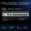 10 Port Gigabit Switch, 8 x 100/1000Mbps Ports, 1 Gigabit Uplink, 1 Gigabit SFP, Support Vlan, Metal Fanless Unmanaged Plug and Play YuLinca Ethernet Switch view 3