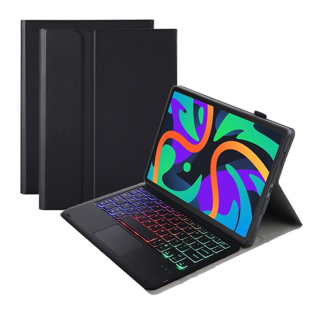 GYSDCAZ Keyboard Case for Lenovo Tab M11 TB330 2024 11 Inch, 7 Color Backlight, Multi-Touch Trackpad, Detachable Keyboard,Black