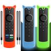 3 Packs Protective Remote Cover Case, Silicone Sleeve Remote Control Cover Glow in The Dark with Lanyard(Glow Green & Glow Blue & Orange) view 1