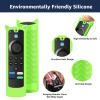 3 Packs Protective Remote Cover Case, Silicone Sleeve Remote Control Cover Glow in The Dark with Lanyard(Glow Green & Glow Blue & Orange) view 4