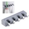 Cabilock Mop and Broom Holder Wall Mount 33x6x7cm 5 Hooks Sturdy Abs Plastic Home Organizer view 1