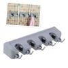 Cabilock Mop and Broom Holder Wall Mount 33x6x7cm 5 Hooks Sturdy Abs Plastic Home Organizer view 2