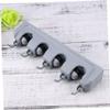 Cabilock Mop and Broom Holder Wall Mount 33x6x7cm 5 Hooks Sturdy Abs Plastic Home Organizer view 4