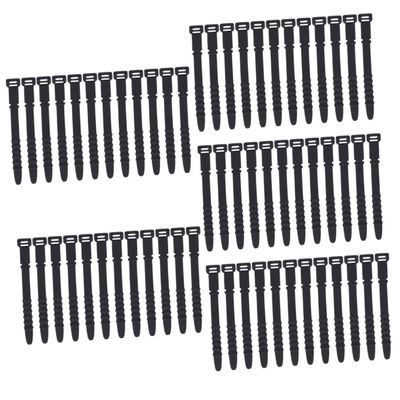 Angoily 60pcs Silicone Cable Winders Headphone Cord Organizer for Storage for Data Cables and Earphones for Use