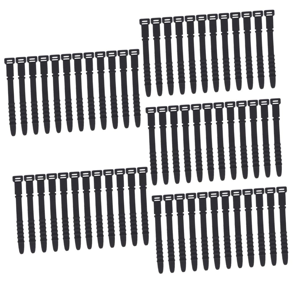 Angoily 60pcs Silicone Cable Winders Headphone Cord Organizer for Storage for Data Cables and Earphones for Use