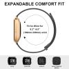 Amzpas Band Compatible with Fitbit Versa 2 Bands/Fitbit Versa Bands for Women Men, Adjustable Stainless Steel Mesh Loop Magnetic Strap for Fitbit Versa 2 / Versa Lite/Versa SE Smartwatch,Black view 4