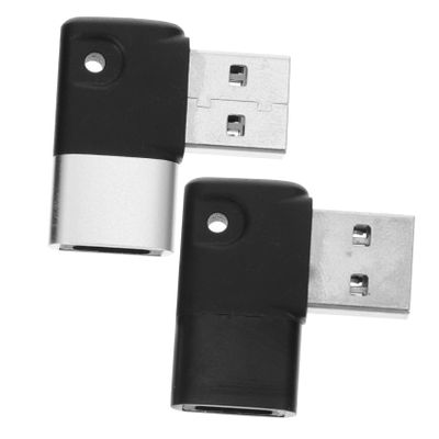 Angoily 4pcs USB Type-c Converter for Elbow Converters Type-c to USB Adapter Right Angle Adapter Material