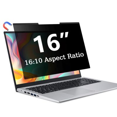 ZOEGAA Magnetic Laptop Privacy Screen 16 Inch, Compatible With HP Dell Acer Asus Lenovo, Removable 16:10 Laptop Screen Privacy Shield, Anti Spy, Anti Glare, Blue Ray Reduction