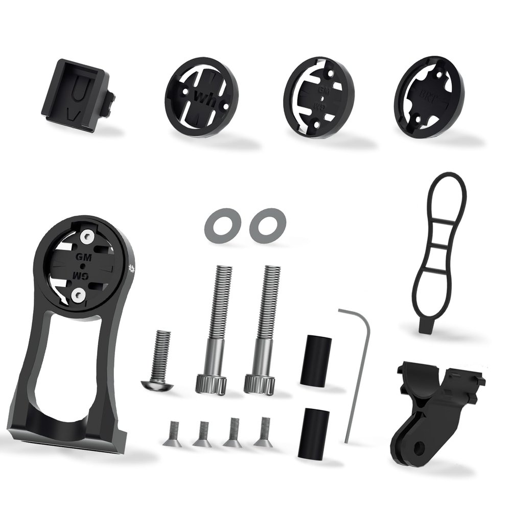 Bike Computer Mount for Garmin - Out Front Combo Mount for Wahoo Elemnt,Wahoo Elemnt Bolt, Wahoo Elemnt Mini, Bryton Cateye, Gopro and Bike Light Adapter