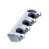 Cabilock Multifunctional Mop Holder with Buckles Hooks Wall-Mounted Broom Hanger for Kitchen Bathroom and Home Organization Easy Installation Grey Color view 1