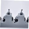 Cabilock Multifunctional Mop Holder with Buckles Hooks Wall-Mounted Broom Hanger for Kitchen Bathroom and Home Organization Easy Installation Grey Color view 2