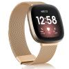 Amzpas Band Compatible with Fitbit Versa 4 / Fitbit Sense 2 & Fitbit Versa 3 / Fitbit Sense Band for Women Men, Adjustable Stainless Steel Mesh Loop Magnetic Replacement Strap for Fitbit Versa 4 Smartwatch (Rose gold) view 1