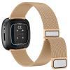 Amzpas Band Compatible with Fitbit Versa 4 / Fitbit Sense 2 & Fitbit Versa 3 / Fitbit Sense Band for Women Men, Adjustable Stainless Steel Mesh Loop Magnetic Replacement Strap for Fitbit Versa 4 Smartwatch (Rose gold) view 2