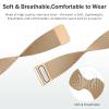 Amzpas Band Compatible with Fitbit Versa 4 / Fitbit Sense 2 & Fitbit Versa 3 / Fitbit Sense Band for Women Men, Adjustable Stainless Steel Mesh Loop Magnetic Replacement Strap for Fitbit Versa 4 Smartwatch (Rose gold) view 4
