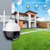 Matybobe 4MP Outdoor WiFi PTZ IP Camera, Waterproof Home Security Camera, Wireless Surveillance Camera, 360 View, Color Night Vision, 2-Way Audio, Motion Detection, Activity Alert, Remote Access view 2