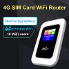HOSAYA R801 Portable WiFi Modem Color LCD Display Built-in Battery 4G LTE SIM Card Router 10 WiFi Users High Speed Portable Travel Hotspot Mini Router Unlocked 4G mifi (R801) view 2
