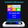 HOSAYA R801 Portable WiFi Modem Color LCD Display Built-in Battery 4G LTE SIM Card Router 10 WiFi Users High Speed Portable Travel Hotspot Mini Router Unlocked 4G mifi (R801) view 4