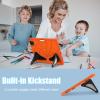 AKABEILA Compatible with Apple iPad Pro 11 inch(2018/2020/2021/2022)/Air 4 10.9(2020)/Air 5 10.9(2022) Tablet Casehockproof Cover with Kickstand for Kids Children Boys Babies Orange Black view 2