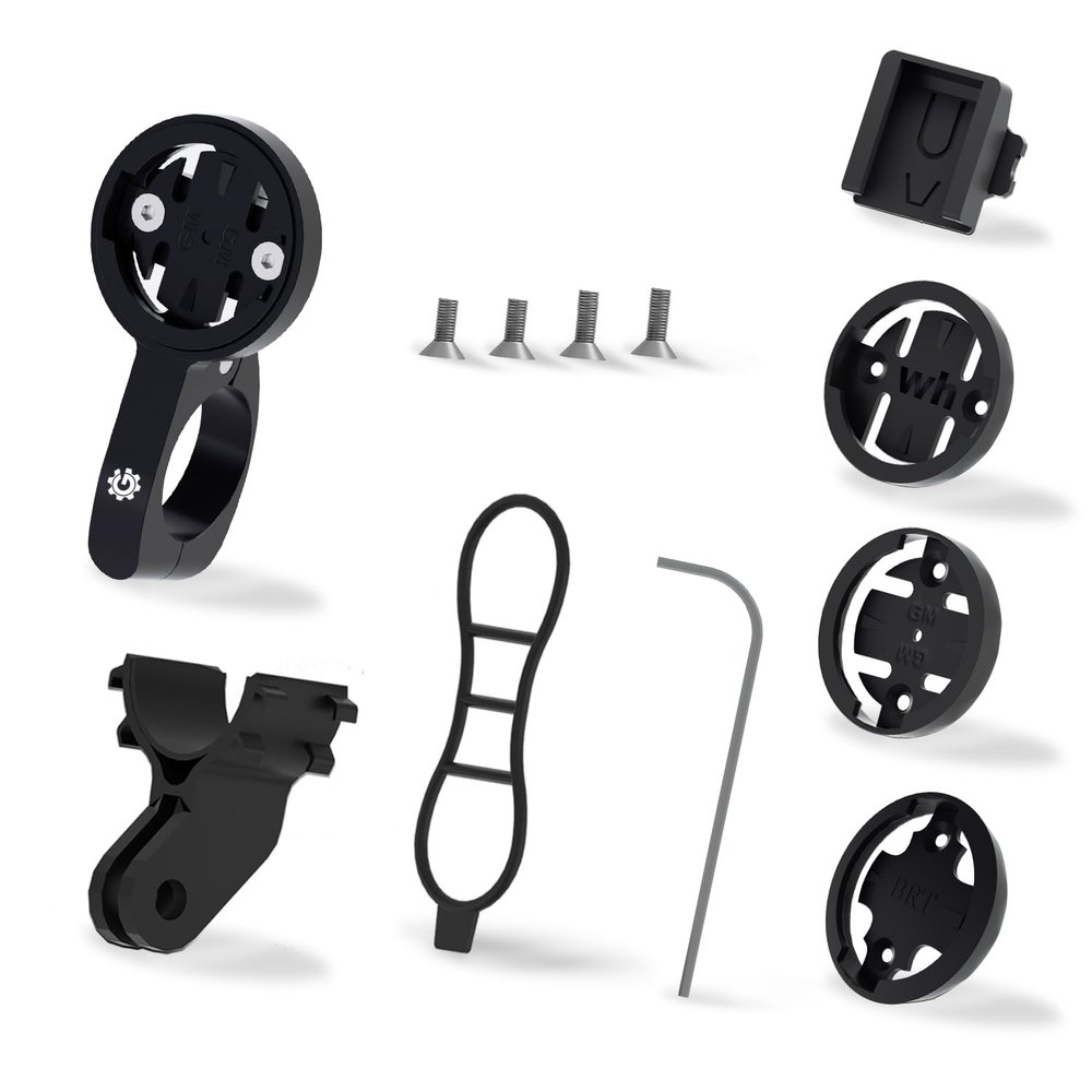 Aero Bars Mount for Wahoo - Bike Computer Mount for Garmin Edge Wahoo Element Bolt Mini Cateye Bryton GoPro Action Camera and Flashlight, for Aero Bar, TT Bars, Tri Bars for Road and Triathlon Bikes