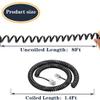 Ubramac RJ9 4P4C Telephone CordTelephone Handset Cord,Coiled Wire 10 Pack 8Ft Uncoiled / 1.4Ft Coiled Landline Phone Handset Cable RJ9 4P4C Telephone Accessory -10 Pack view 2