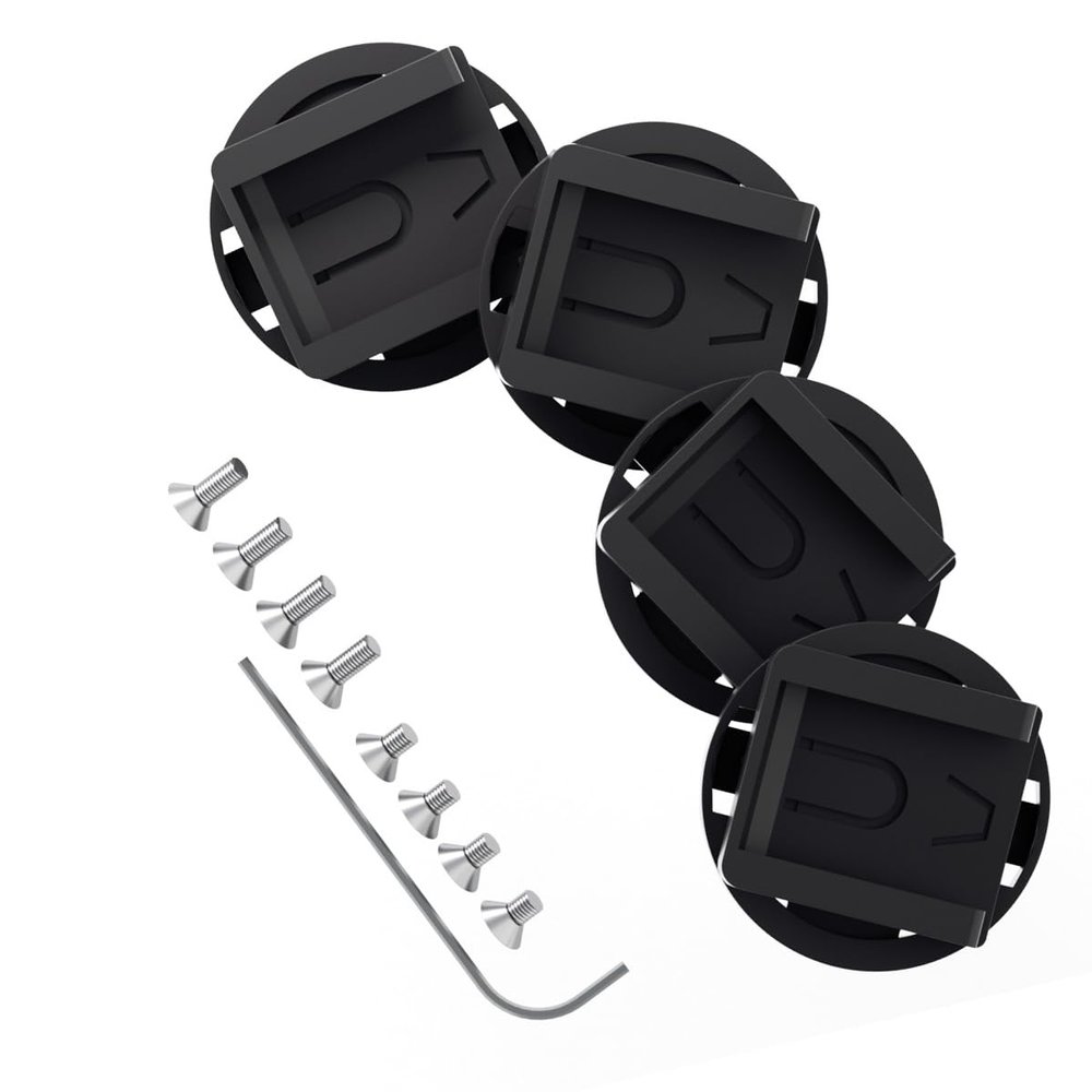 GRQUSTO Bike Computer Mount for Cateye - 4 Pcs Mount Insert Adapter for Cateye Out Front Bike Mount, Cycling Computer Mounts Replacement Base