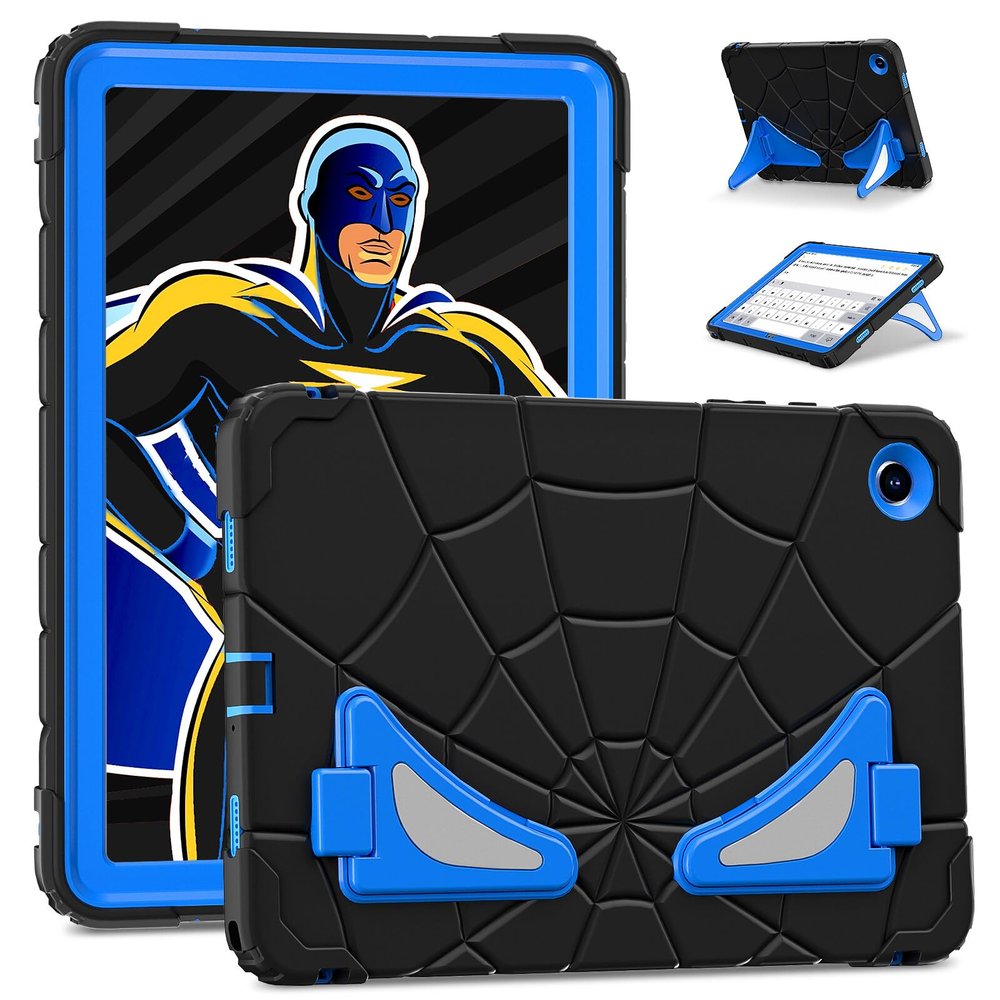 AKABEILA Compatible with Samsung Galaxy Tab A9 Plus 11 inch (SM-X216B)(2023) Tablet CaseLightweight Shockproof Rugged Protective Cover with Kickstand for Kids Children Boys Babies Black Blue