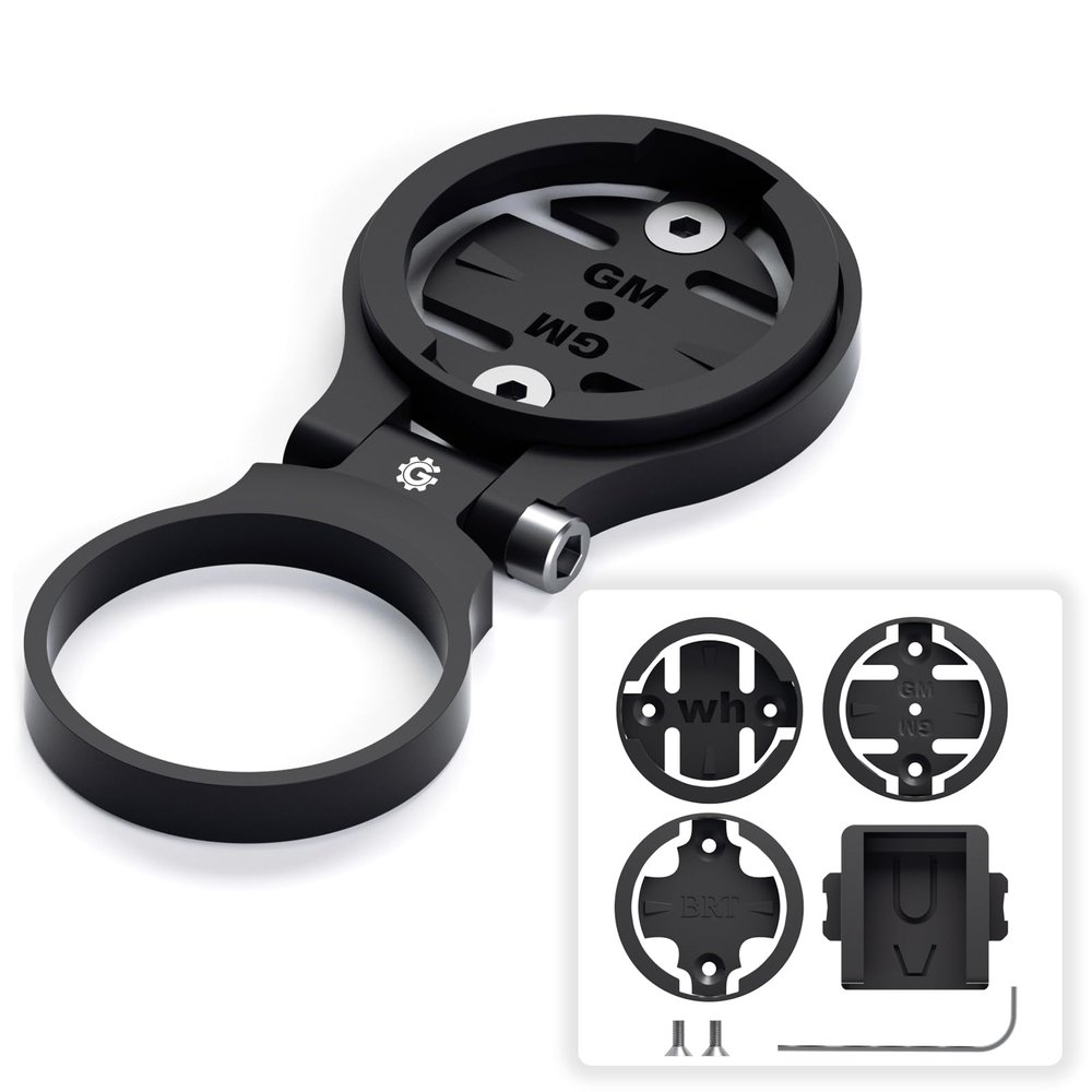 Bike Stem Mount for Garmin - Adjustable Out Front Combo Computer Mount for Wahoo Elemnt,Elemnt Bolt,Elemnt Mini, Bryton Rider Stages Dash Hammerhead Karoo Cateye